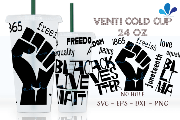 1865 Juneteenth Venti Wrap Graphics for Crafts