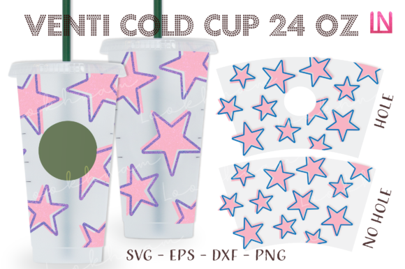 Big Star Seamless 24 Oz Venti Cold Cup Graphics