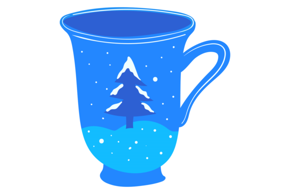 Blue Ceramic Mug Graphics & Illustrations
