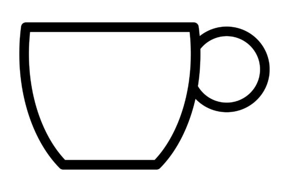 Cup Icon Graphic: Handmade Icons for Crafters