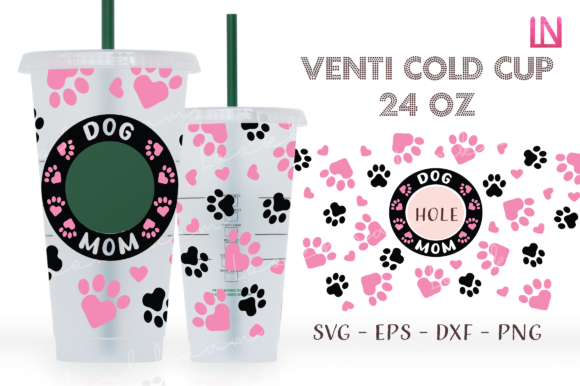 Dog Mon Paw Prints: Graphics for Crafts & Branding