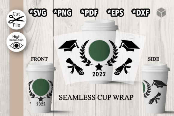 Graduation 2022 Hot Cup Wrap Template: Graphics for Brand-Ready Moments