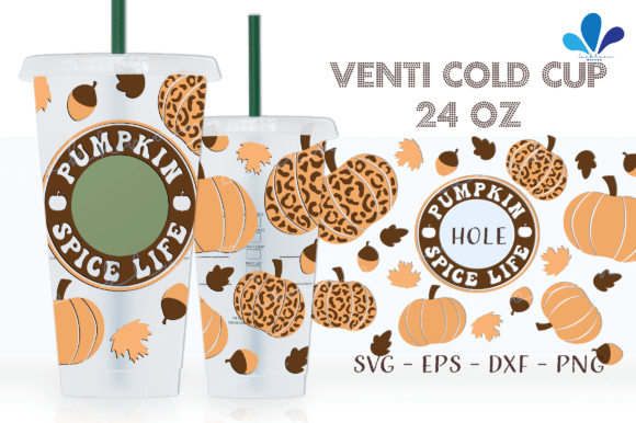 Leopard Pumpkin Spice Life Venti Wrap