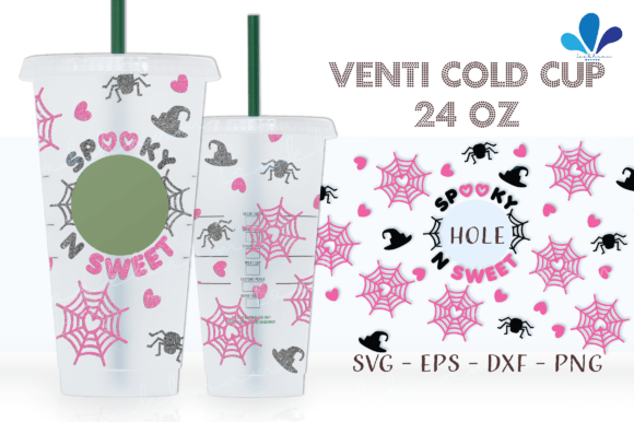 Spooky and Sweet Heart Spider Web Venti: Graphics and Crafts for Halloween Magic