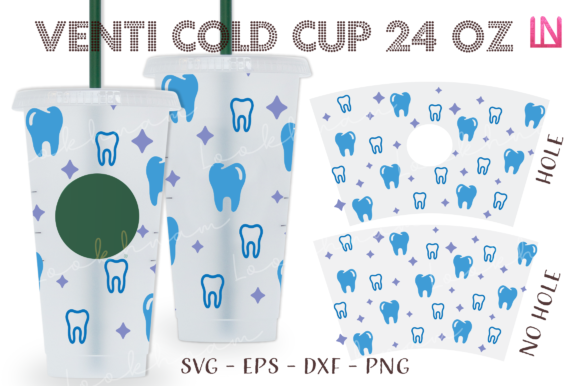 Teeth Dental Hygienist 24 Oz Venti Cup Graphics & Crafts
