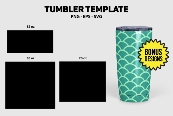 Tumbler Template Designs: Graphics for Tumbler Wraps