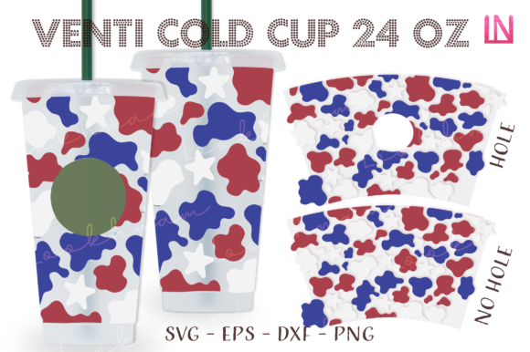 USA Cow Print Venti Cold Cup Full Wrap: Graphics and Crafts in Action