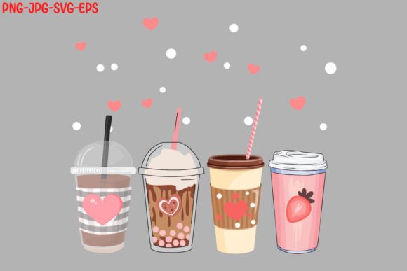 Valentines Day Cute Cup Coffee Graphics